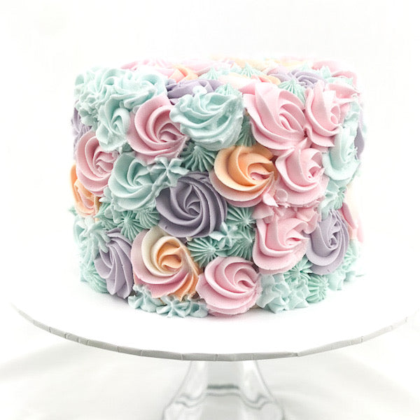 Pastel Rosettes Cake