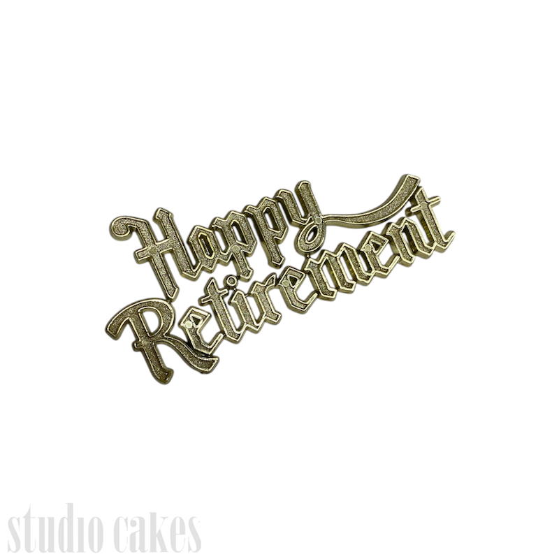 'Happy Retirement' Cake Charm