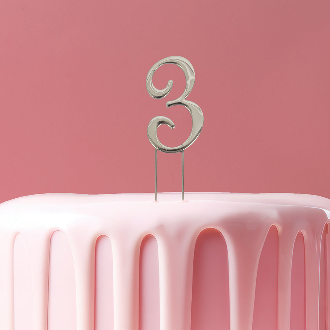 Cake Toppers - Metal Number 3