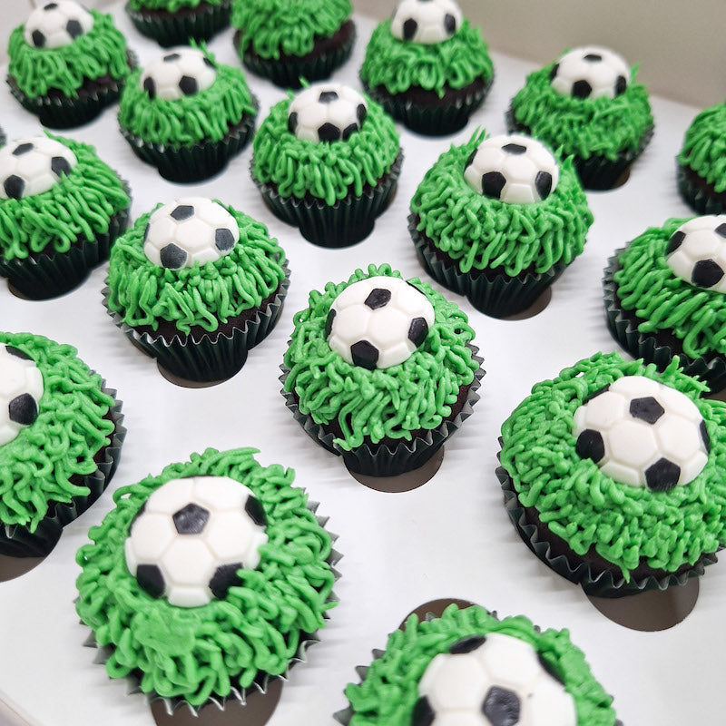 Bite-Size Soccer Cupcakes