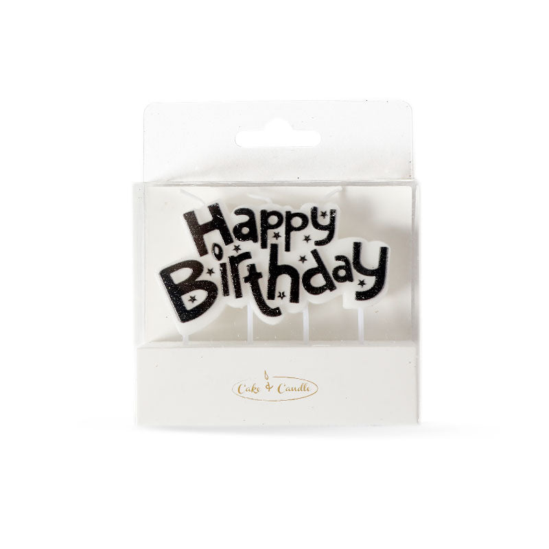 Candle - Happy Birthday Black