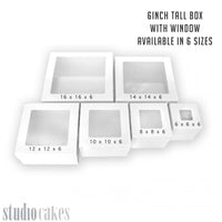 Cake Boxes - 6"/15cm Tall with Window Lid