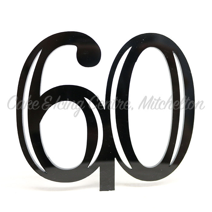 Number Toppers - Double-Digit Black Acrylic (Discontinued)