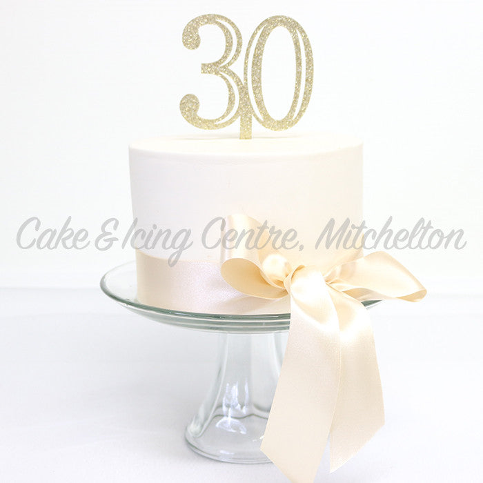 Number Toppers - Double-Digit Gold Flecked Acrylic (Discontinued)