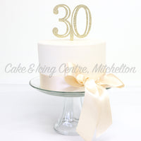 Number Toppers - Double-Digit Gold Flecked Acrylic (Discontinued)