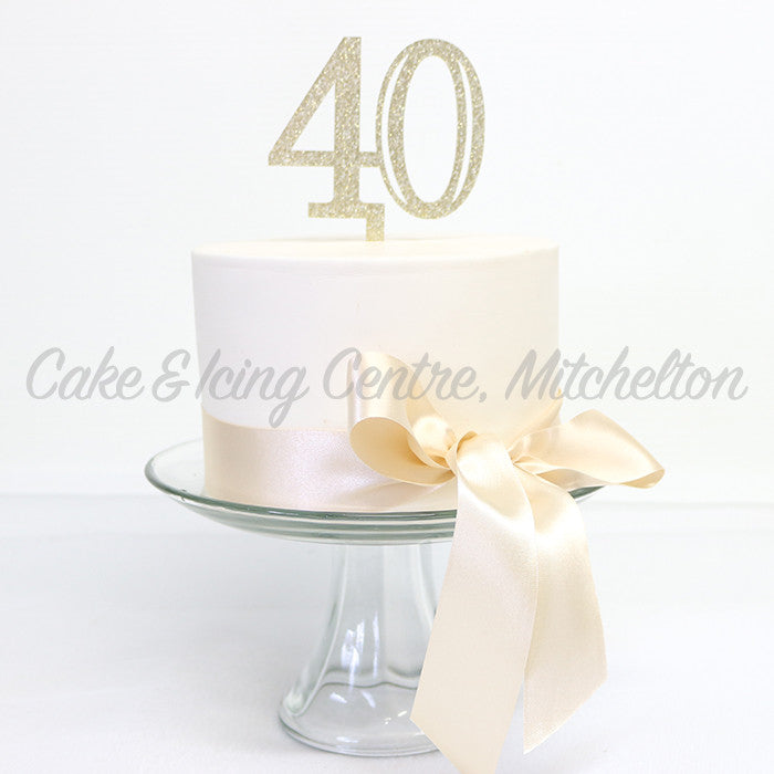 Number Toppers - Double-Digit Gold Flecked Acrylic (Discontinued)