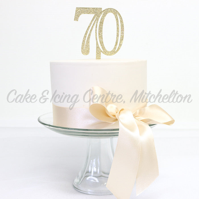 Number Toppers - Double-Digit Gold Flecked Acrylic (Discontinued)