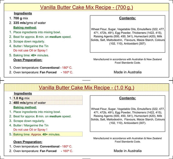 Cake Mix - Classic Vanilla 700g