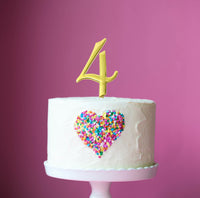Cake Toppers - Metal Number 4