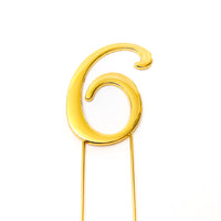 Cake Toppers - Metal Number 6