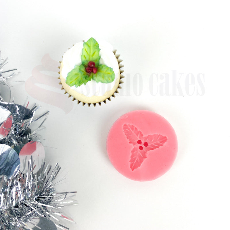 Silicone Mould - Christmas Holly Leaves