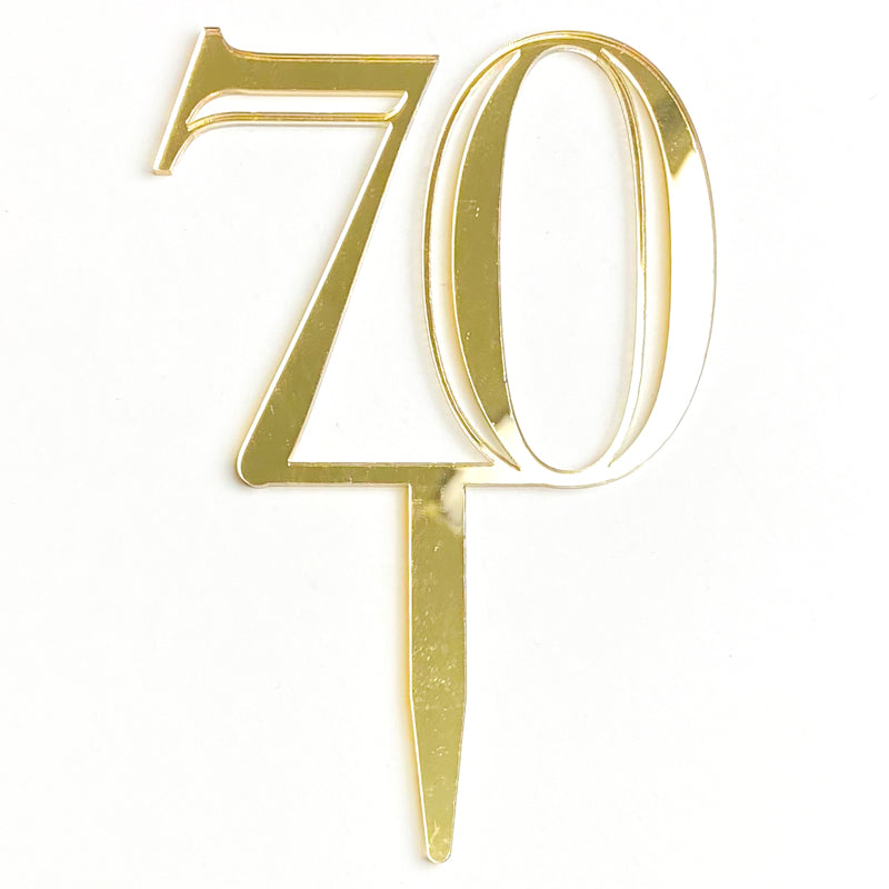 Double-Digit Number Toppers - Gold Mirror