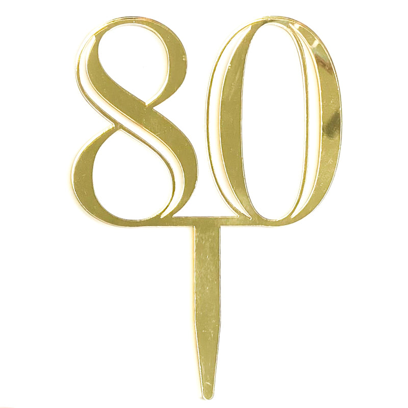 Double-Digit Number Toppers - Gold Mirror