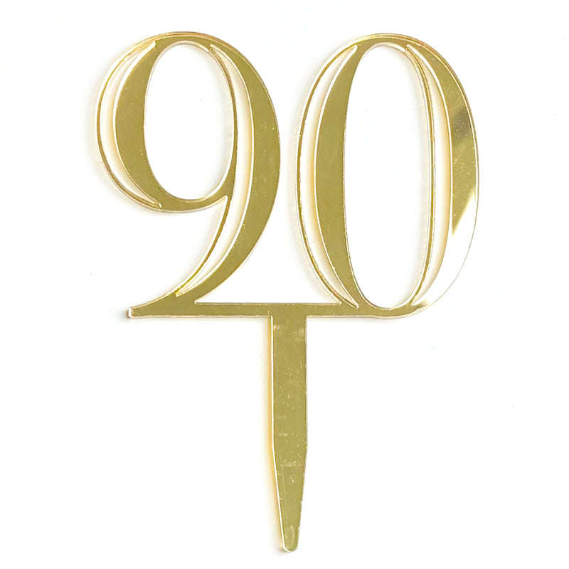 Double-Digit Number Toppers - Gold Mirror