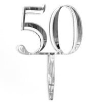 Double-Digit Number Toppers - Silver Mirror