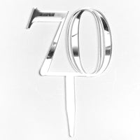 Double-Digit Number Toppers - Silver Mirror