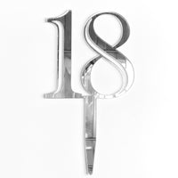 Double-Digit Number Toppers - Silver Mirror
