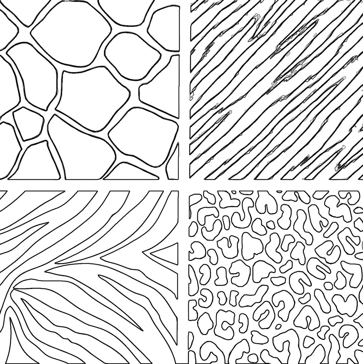 Impression Mats - Animal Prints (set of 4)
