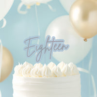 Layered Eighteen Topper - Silver Light Blue