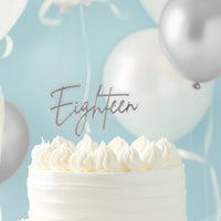 Layered Eighteen Topper - Silver Clear