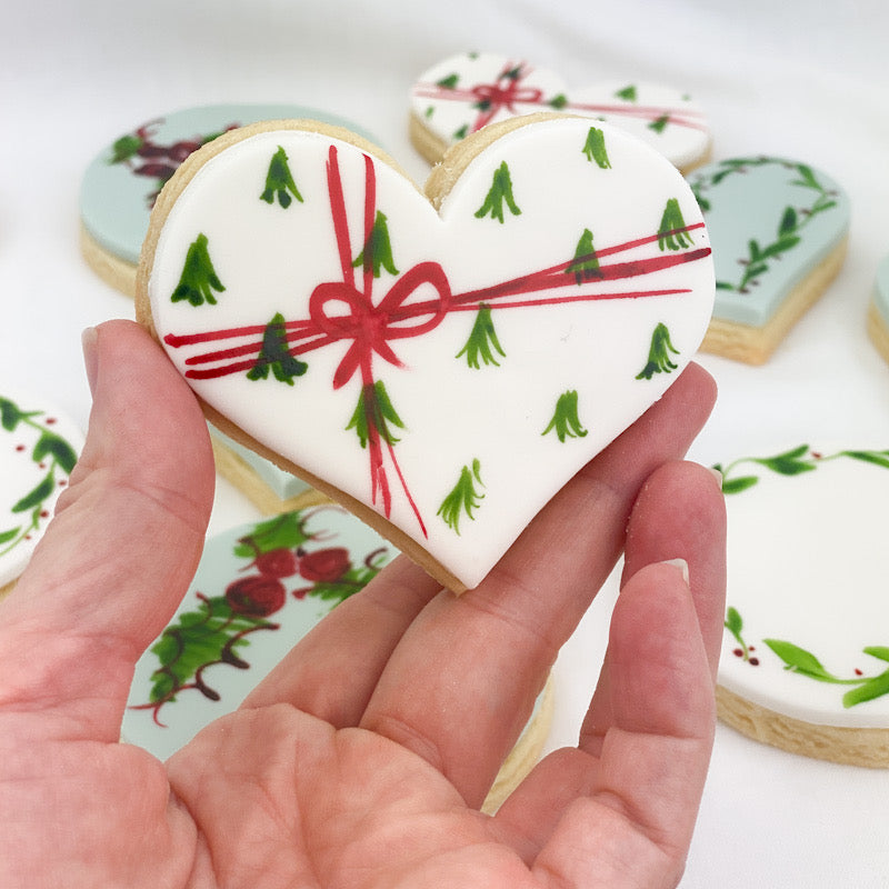 Painted Sugar Biscuits - Christmas Present