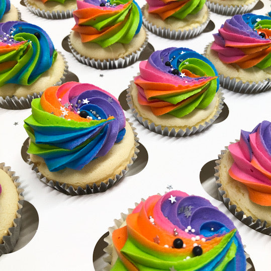 Rainbow Galaxy Cupcakes