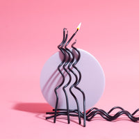 Candles - Swirly Black (Pack of 16)
