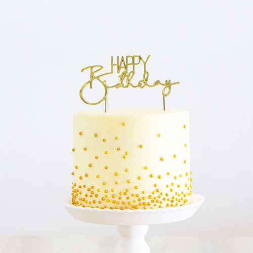 Cake Topper - Metal Happy Birthday