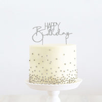 Cake Topper - Metal Happy Birthday