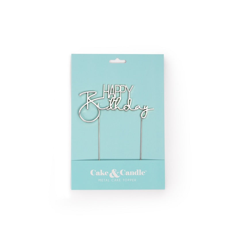 Cake Topper - Metal Happy Birthday