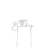 Cake Topper - Metal Happy Birthday