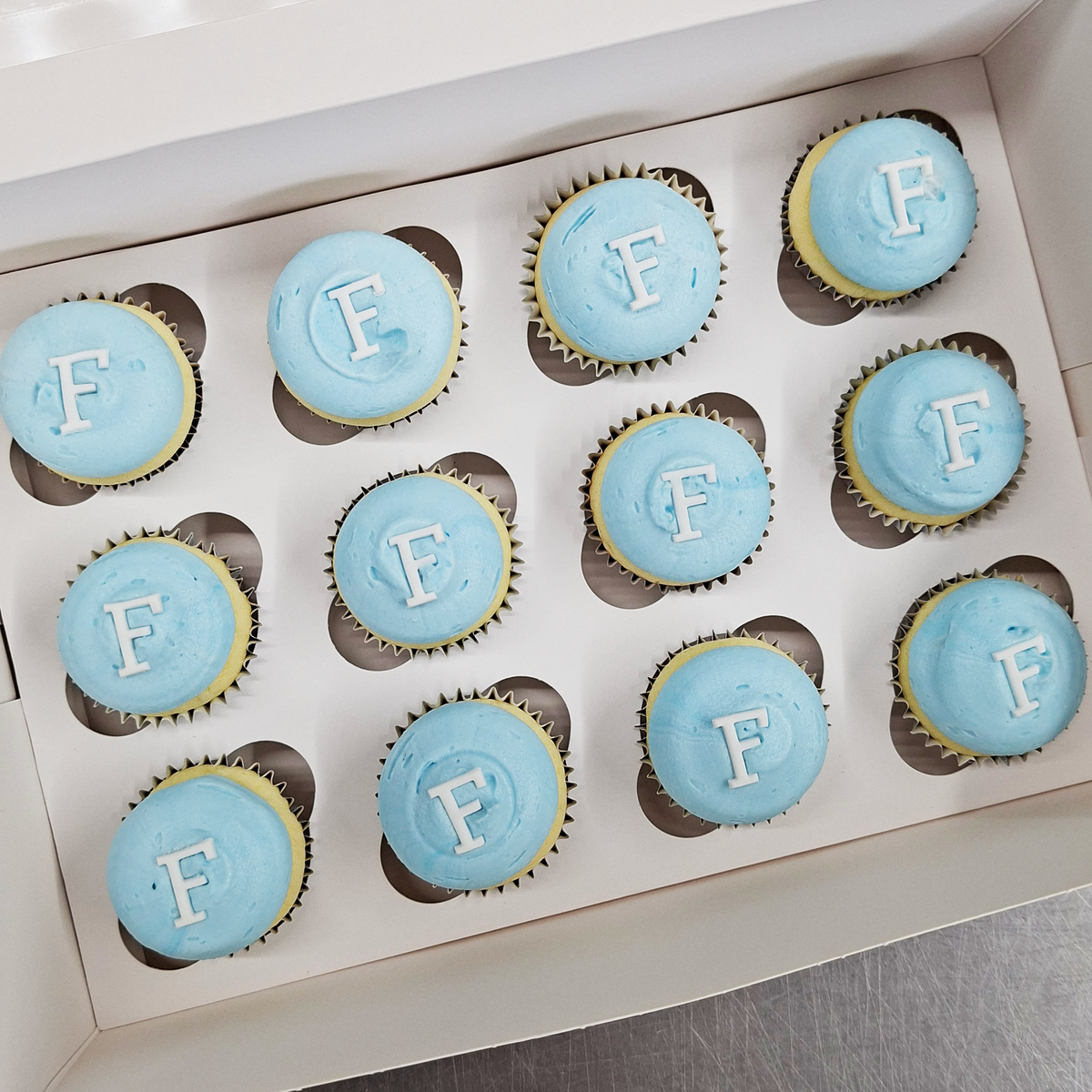 Monogram Bite-Size Cupcakes