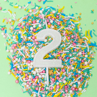 Mini Glitter Number Candles - 0 to 9