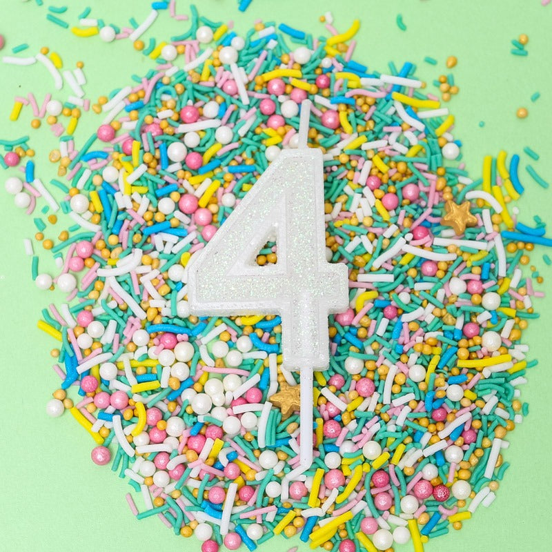 Mini Glitter Number Candles - 0 to 9