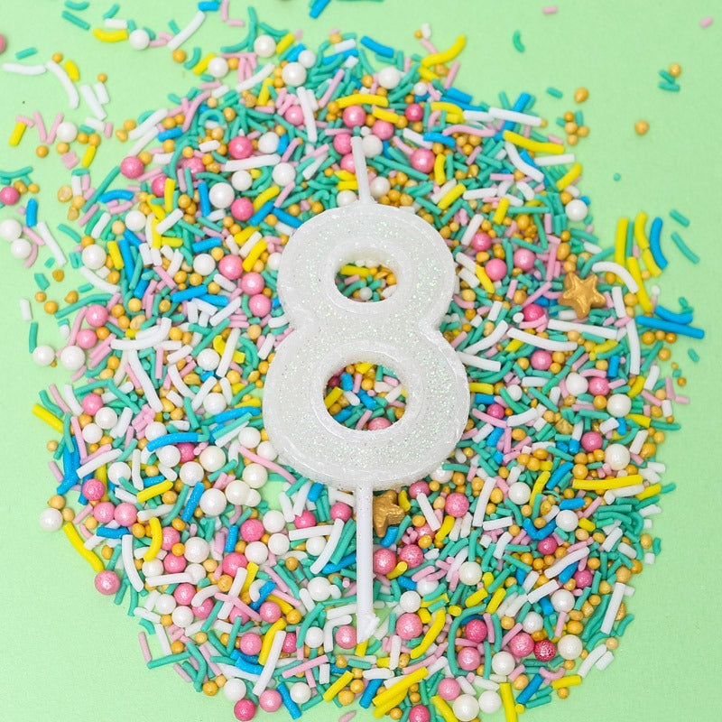 Mini Glitter Number Candles - 0 to 9