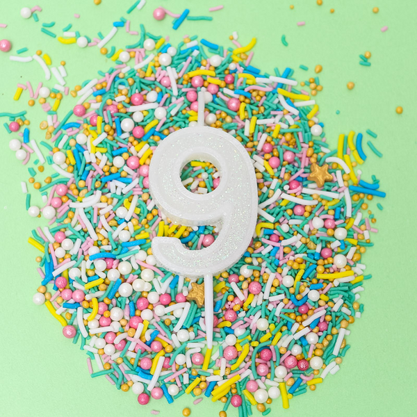 Mini Glitter Number Candles - 0 to 9