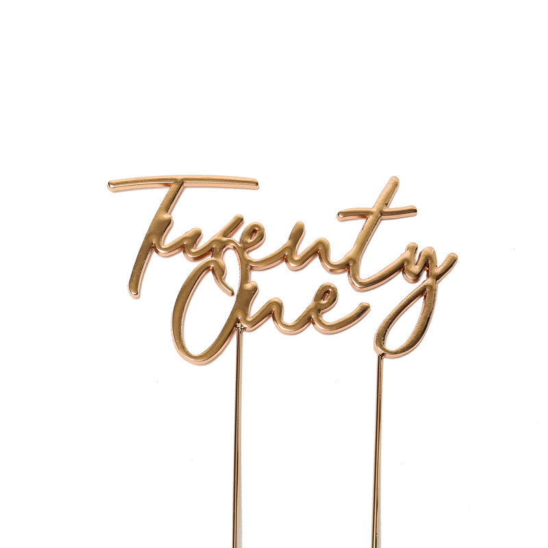 Cake Topper - Metal Twenty One