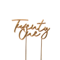 Cake Topper - Metal Twenty One