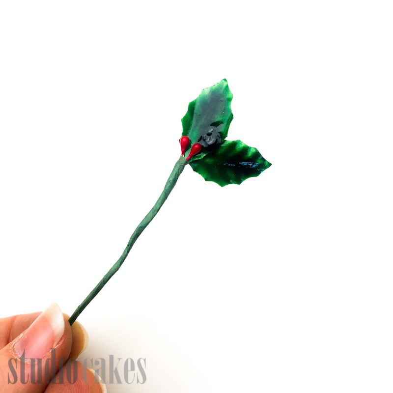 Christmas Ornament - Holly Leaves (Bunches of 12)