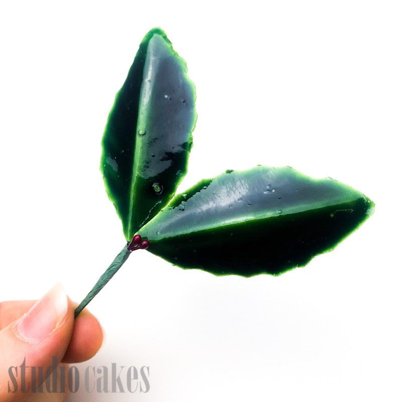Christmas Ornament - Holly Leaves (Bunches of 12)