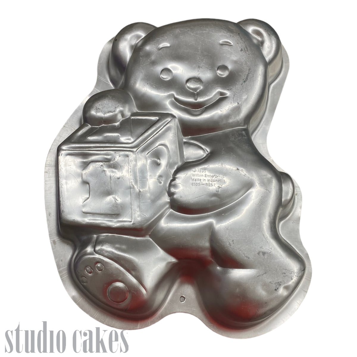 Cake Tin Hire - Bear with Block