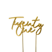Cake Topper - Metal Twenty One