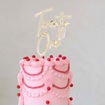 Cake Topper - Layered Gold/Clear Twenty One
