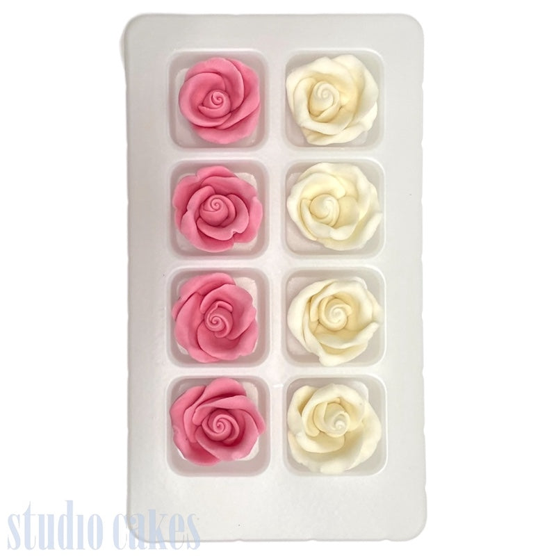 Sugar Roses - Pack of 8