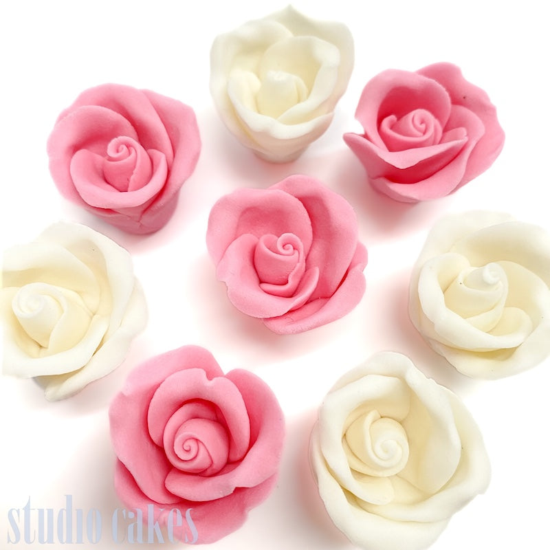 Sugar Roses - Pack of 8