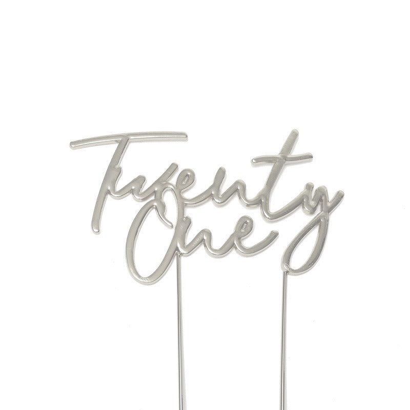 Cake Topper - Metal Twenty One
