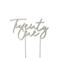 Cake Topper - Metal Twenty One