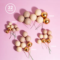 Cake Ball Toppers - Champagne Gold (32 Pieces)