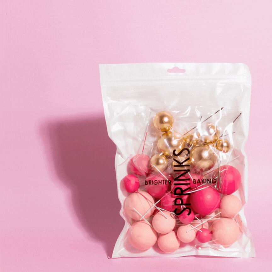 Cake Ball Toppers - Pretty In Pink (32 Pieces)