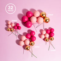 Cake Ball Toppers - Pretty In Pink (32 Pieces)
